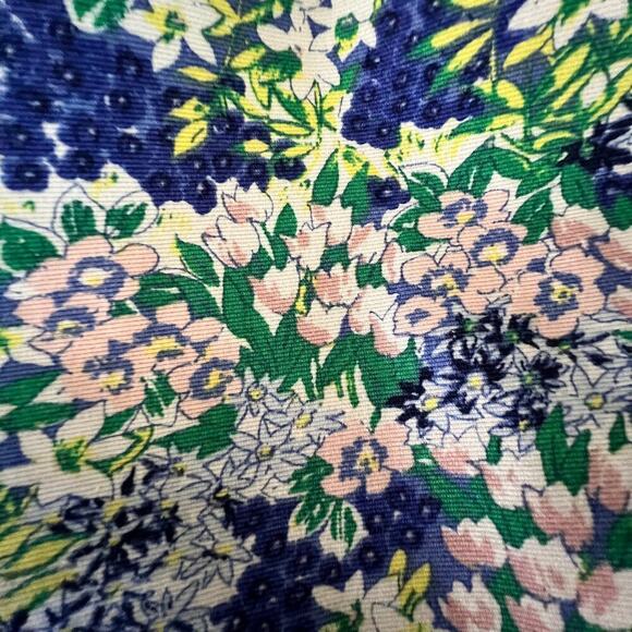 Talbots Skirt Blue Green Floral Print 10 Coastal Resort Summer Preppy Style - Picture 5 of 10